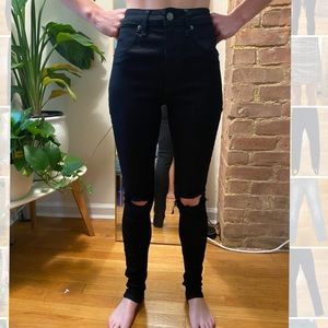 LF Black ripped jeans